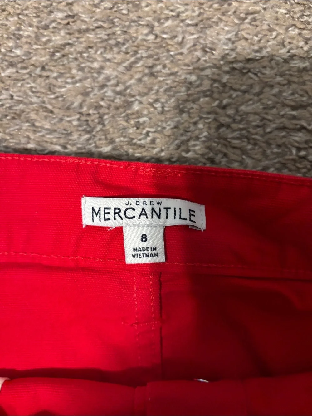 J. Crew Bright Red Button-Front Mini Skirt